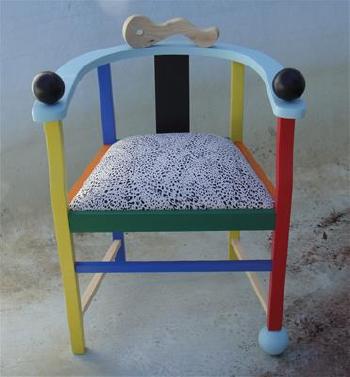 'Ode to Sottsass' chair by 
																			Nawaaz Saldulker